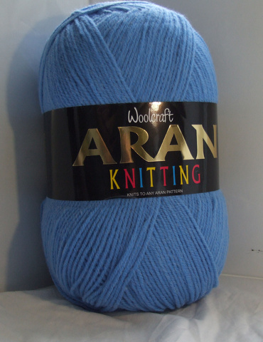 Aran Yarn 25% Wool 400g Balls x2 Saxe 808 - Click Image to Close